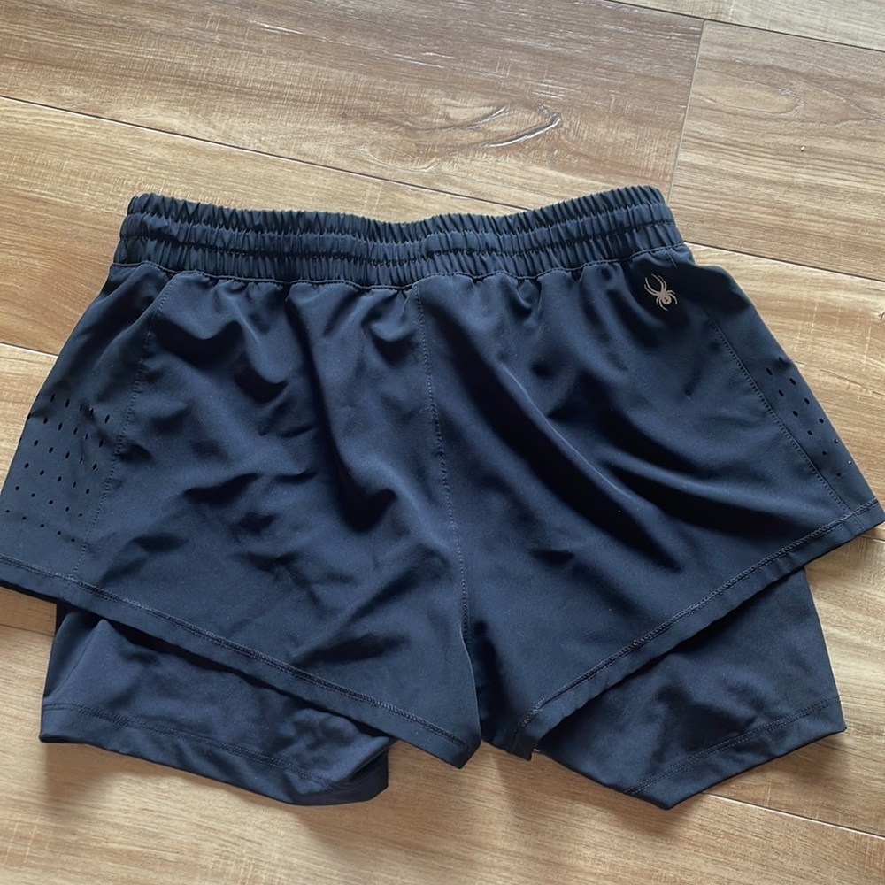 Spider Active Layered Athletic Active Shorts Black - image 5